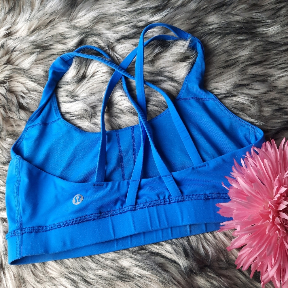 Lululemon Strappy Blue Energy Sports Bra - Picture 2 of 11